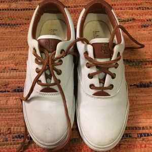 Ralph Lauren women’s lace up canvas sneakers